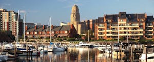 View of downtown Buffalo from the waterfront
