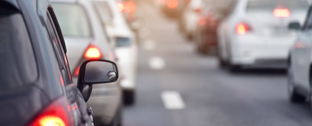traffic jams in the city, road, rush hour